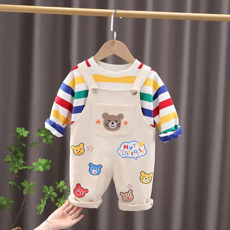 Adventure Champs: Boys’ Overall Suit - Beige / 80cm