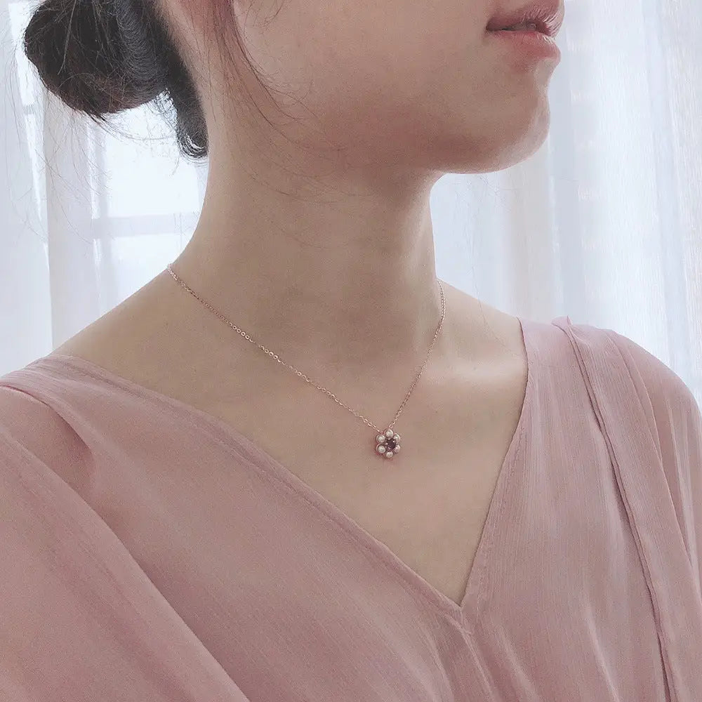 Amethyst Tassel Plum Necklace