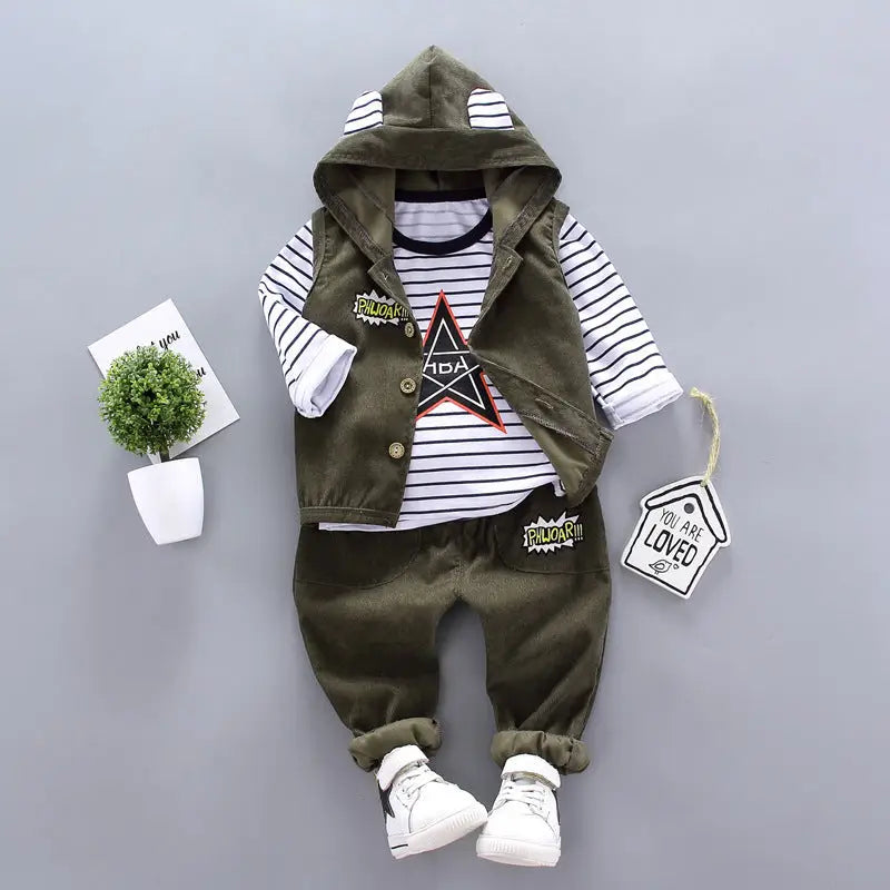 Autumn Adventure: Boys’ Three-Piece Suit - 3.style / 80cm