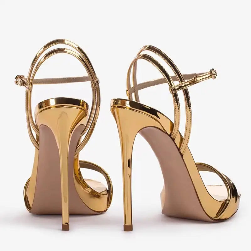 Autumn Chic Open-Toe Heels