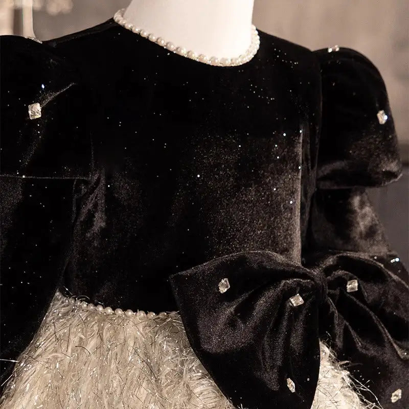 Autumn Luxe: Girls’ Elegant Sleeve Dress