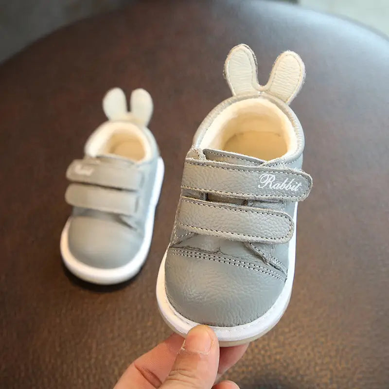 Baby Chic Leather Shoes - Gray / 23