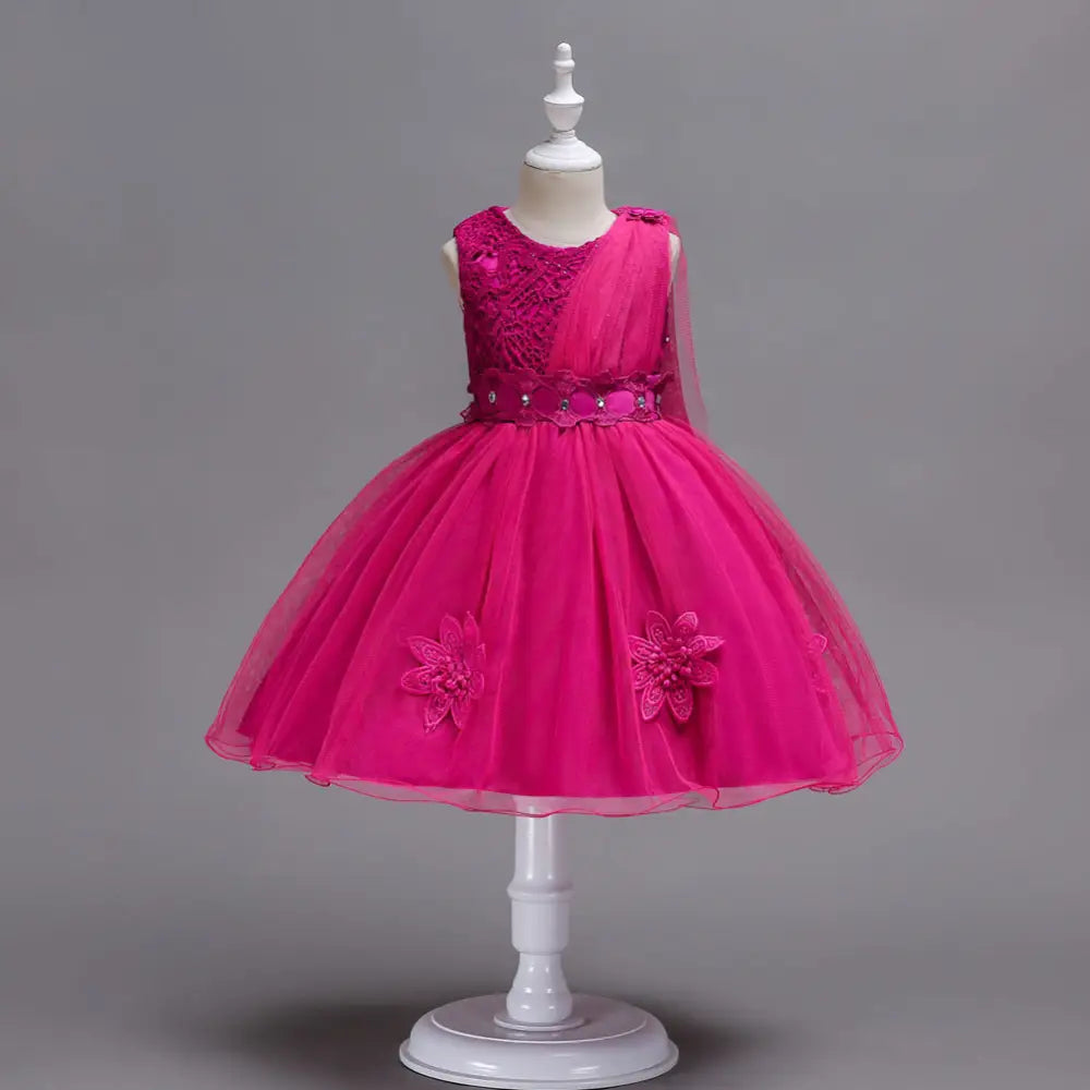 Blossom Baby Dress - Rose Red / 140cm