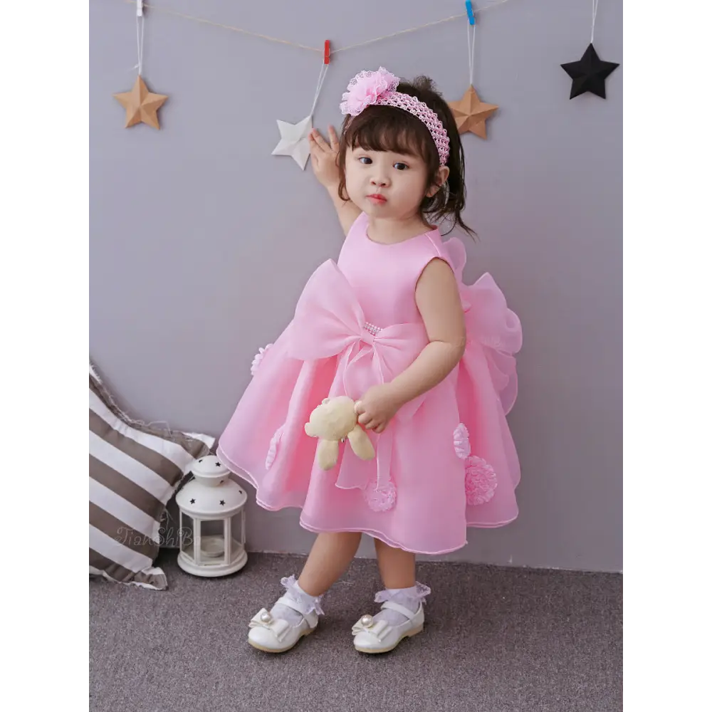 Blossom Princess: Pink Flower Girl Dress