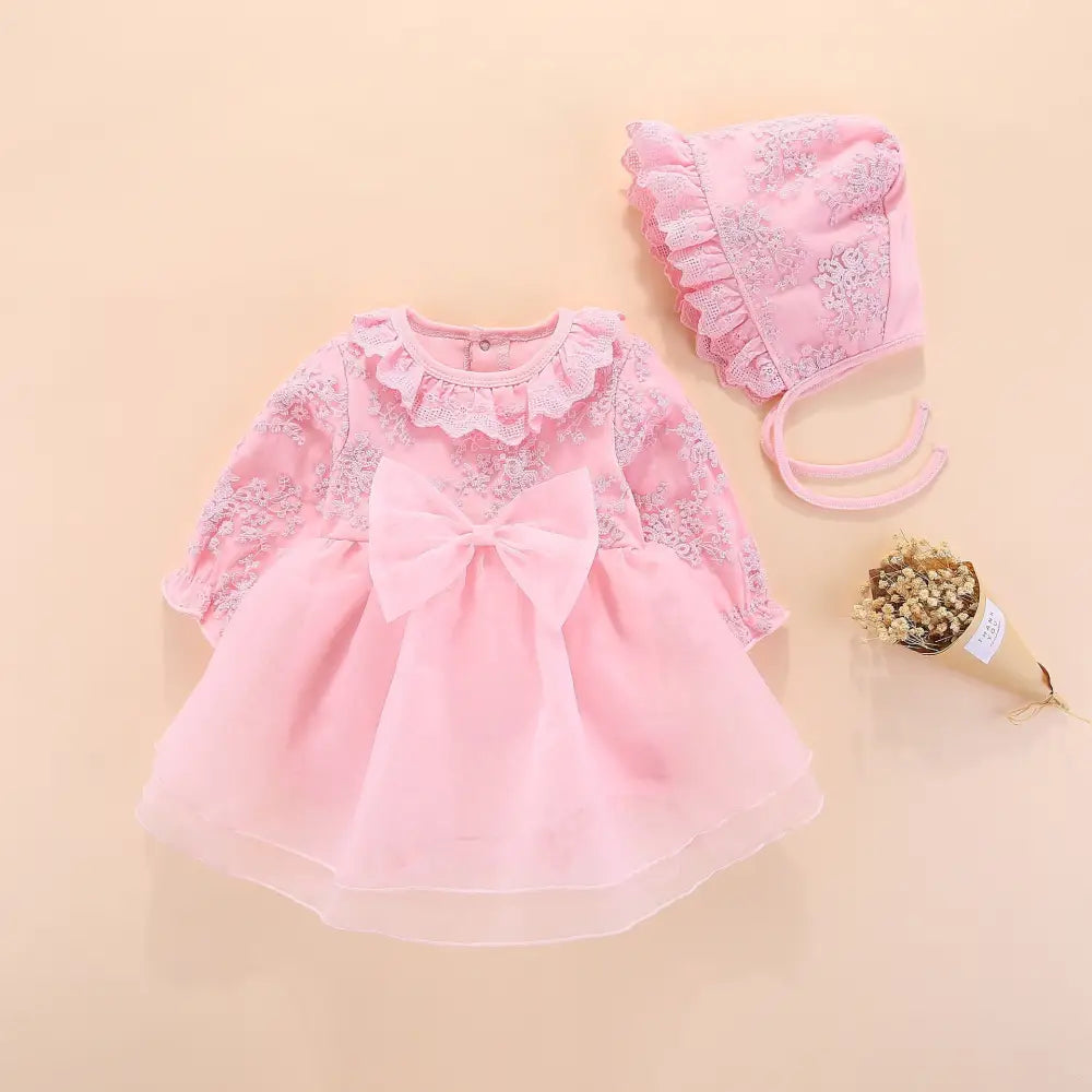 BlossomBreeze Baby Dress - Pink / 60