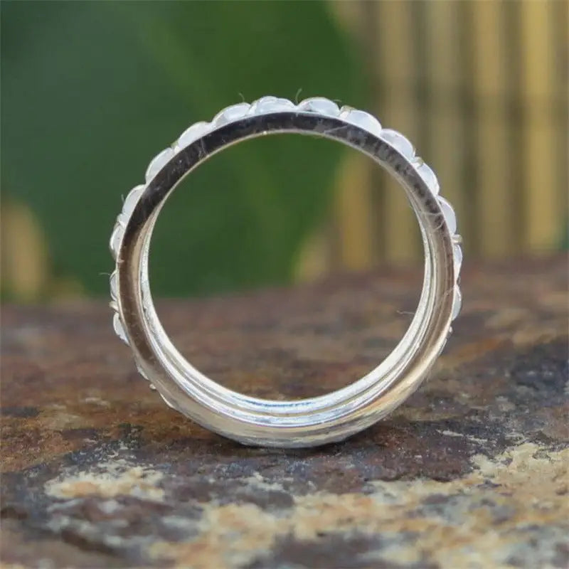 BlossomElegance Hollow Ring & Bracelet Set