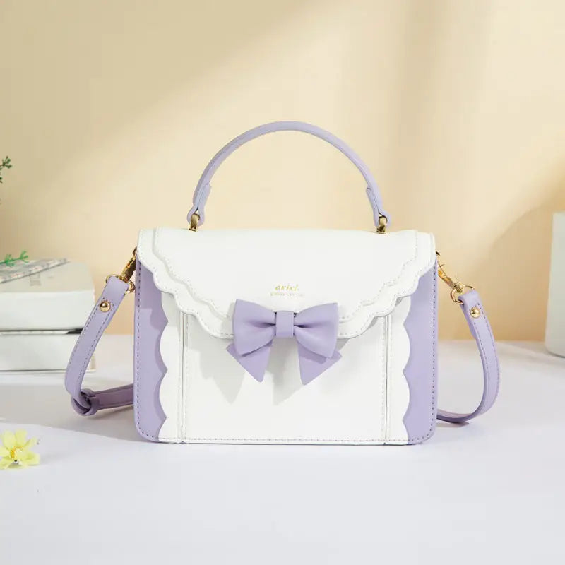 Bow Square Bag - Purple