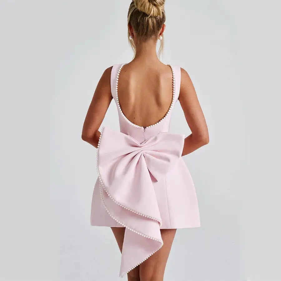 Bowback Pearl Dress