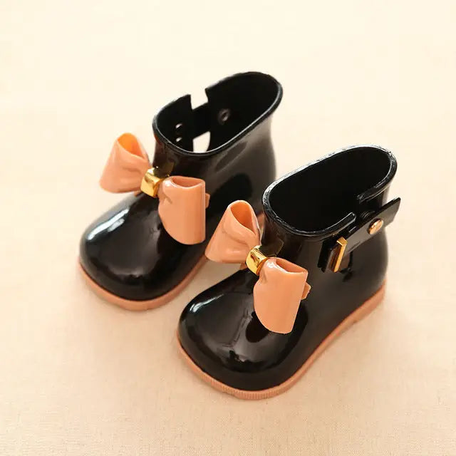 Bowknot Kids Boots - black / 16.8CM