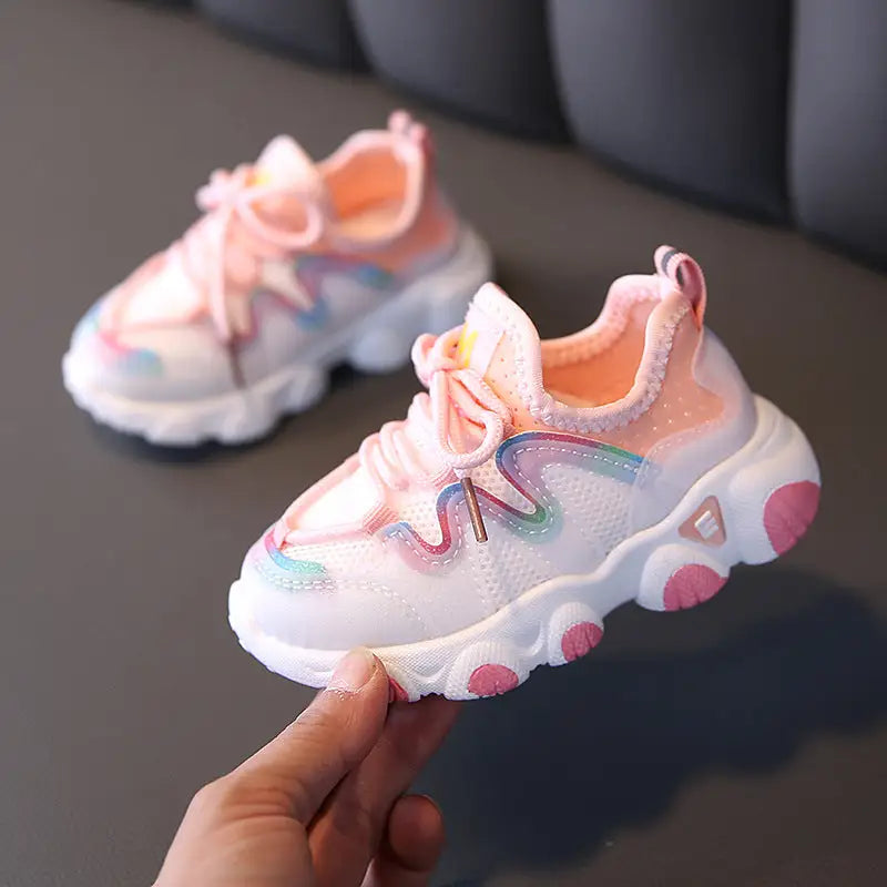 Breezy Bloom: Girls’ Sporty Spring Shoes