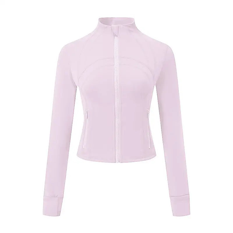 Light pink athletic jacket.
