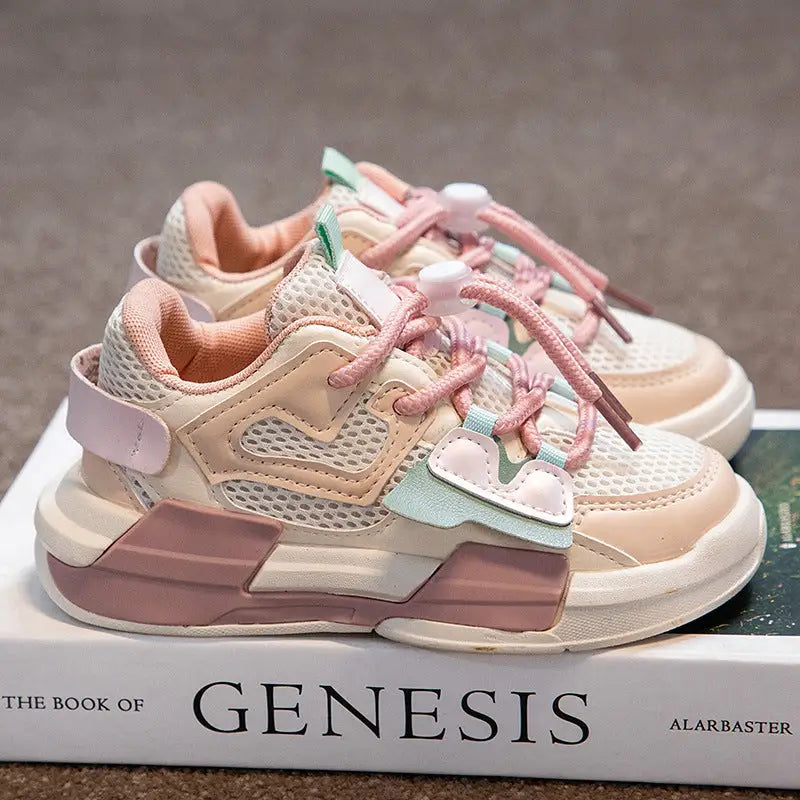 BreezyStride Girls’ Mesh Sneakers