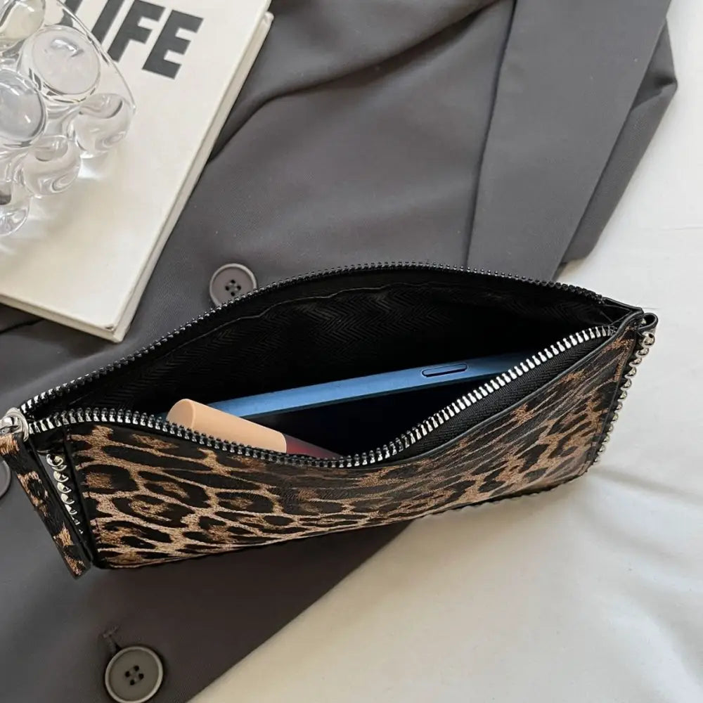 Brown and White PU Suitcase Style Square Shoulder Bag with Chain Trend Style