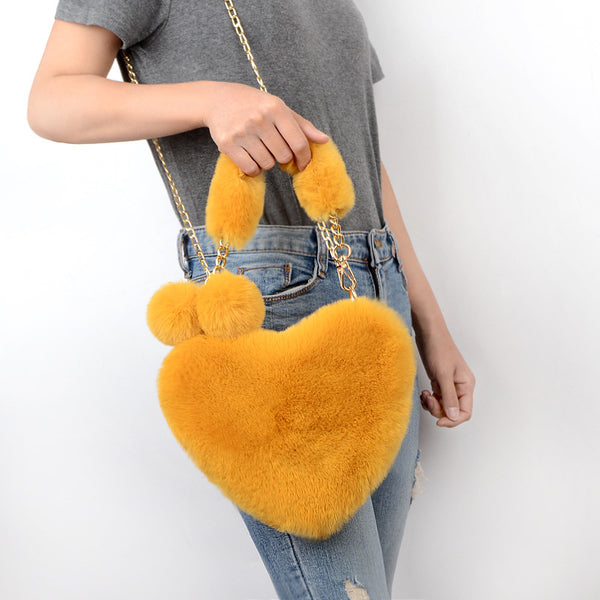 Plush Love Heart Handbag – Valentine’s Day Purse - LauBelle