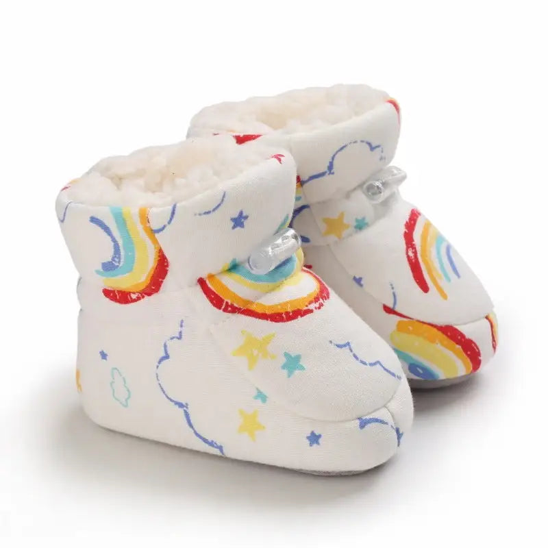 Cartoon Cozy Toddler Shoes - Rainbow / 11cm