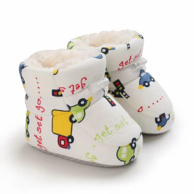 Cartoon Cozy Toddler Shoes - The small car / 11cm