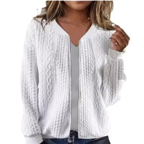 Chic Jacquard Coat - Women’s