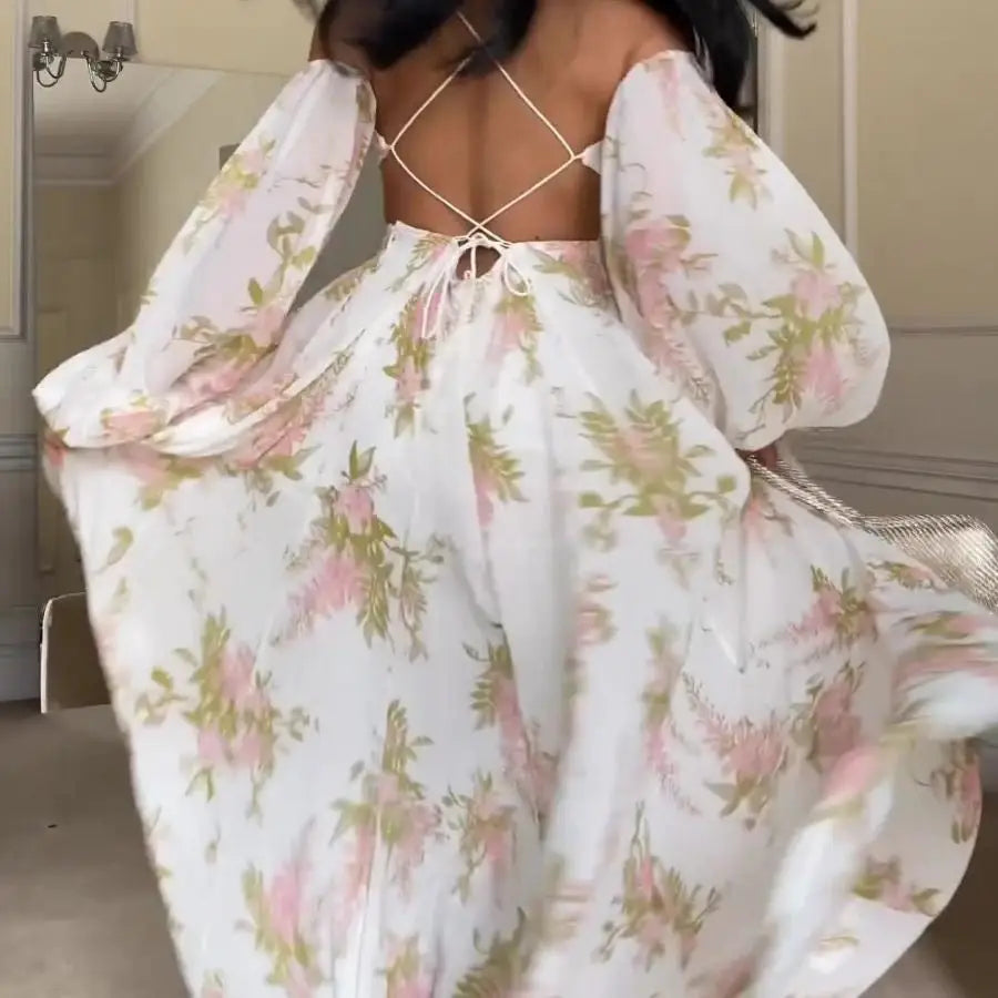 Chic Parisian Backless Spaghetti Strap Dress
