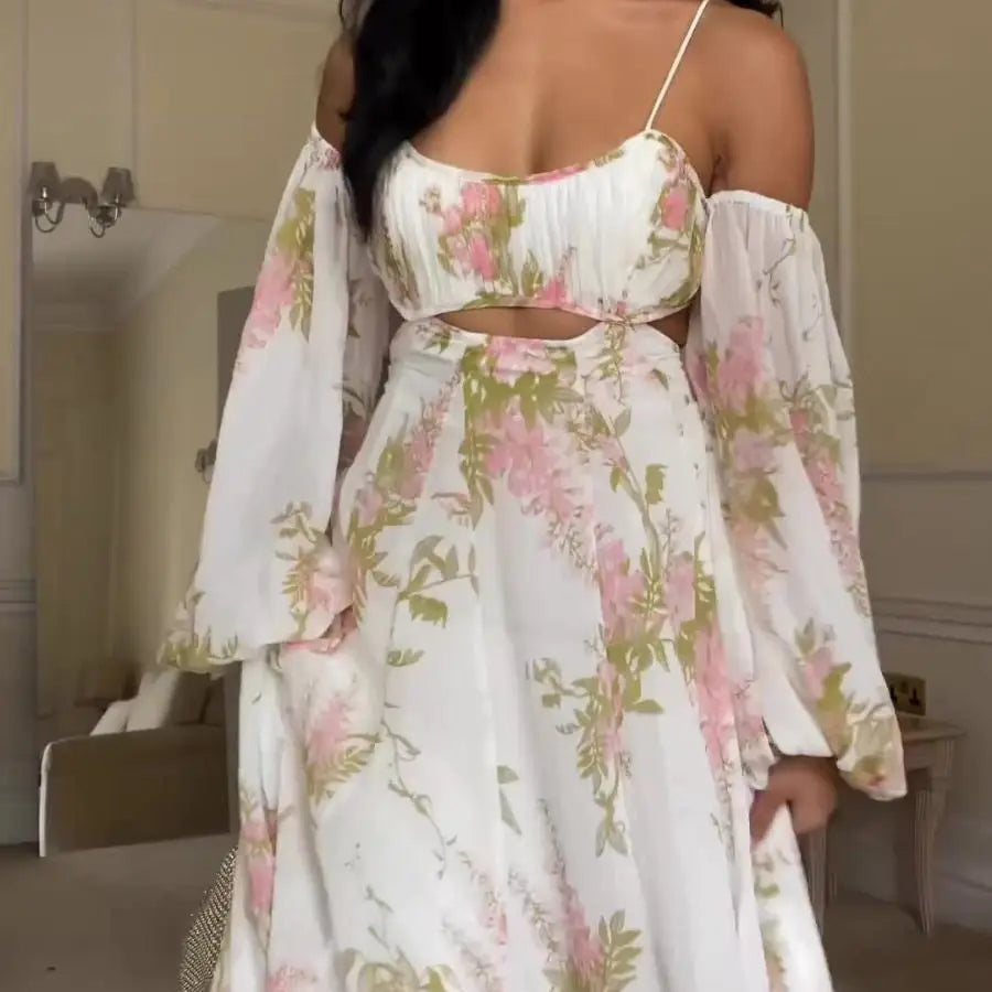 Chic Parisian Backless Spaghetti Strap Dress