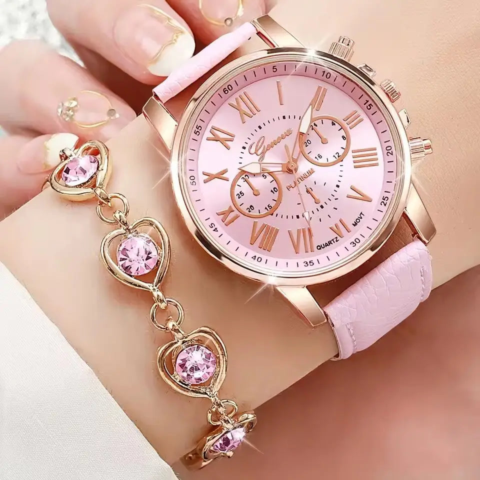 Chic Timepiece: Women’s Love Jewelry Gift Set