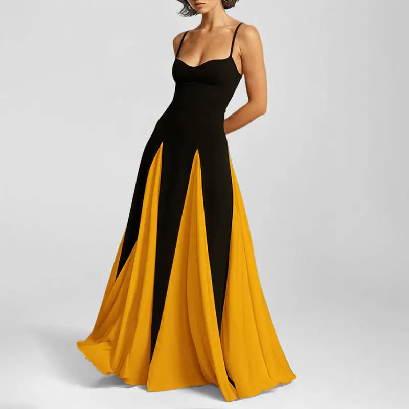ChicFlow Two-Tone Cami Dress - 28457 Sunflower Color / M