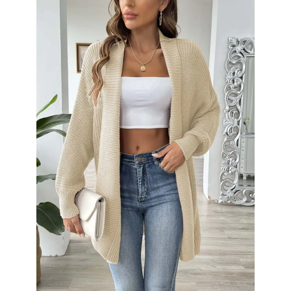 ChicLoose Sweater Coat - Apricot / Free Size