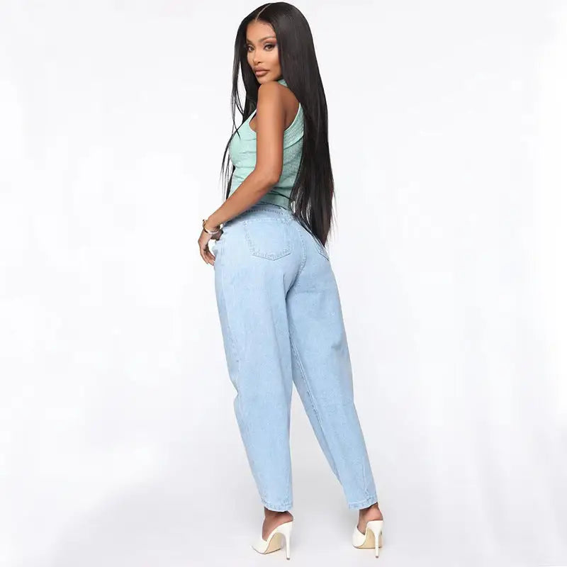 ChicSky: Women’s Light Blue Wide-Leg Jeans