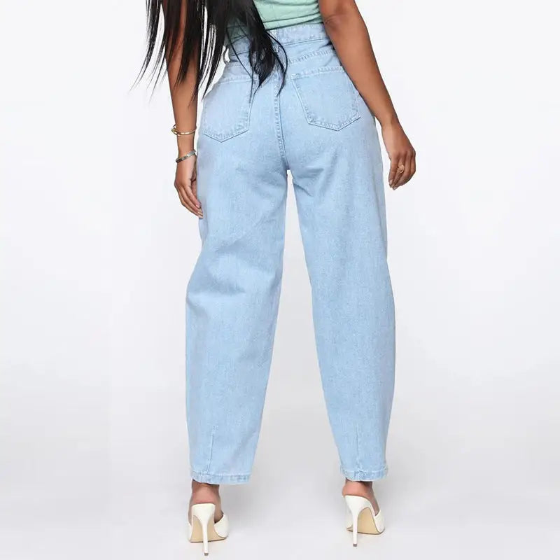 ChicSky: Women’s Light Blue Wide-Leg Jeans
