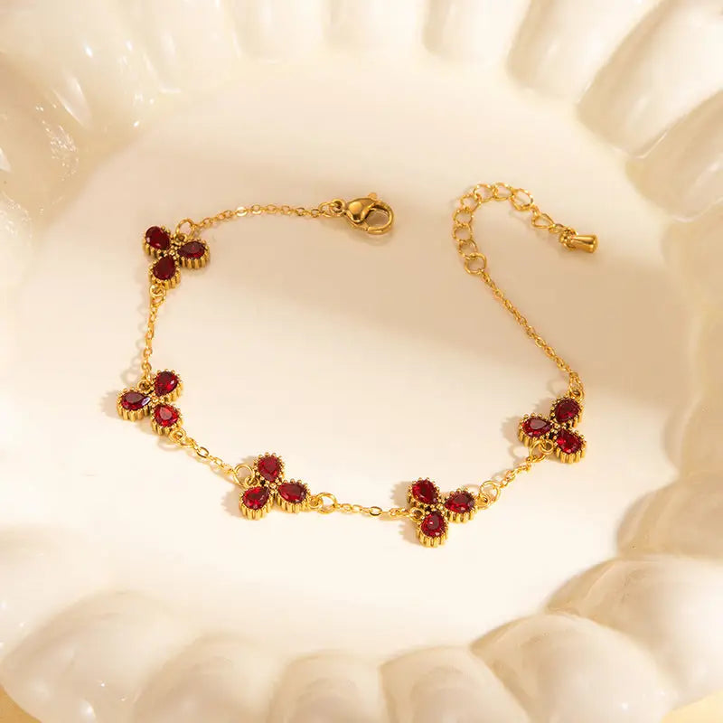 ChromaBlend Titanium Women’s Bracelet - Red Bracelet 4style
