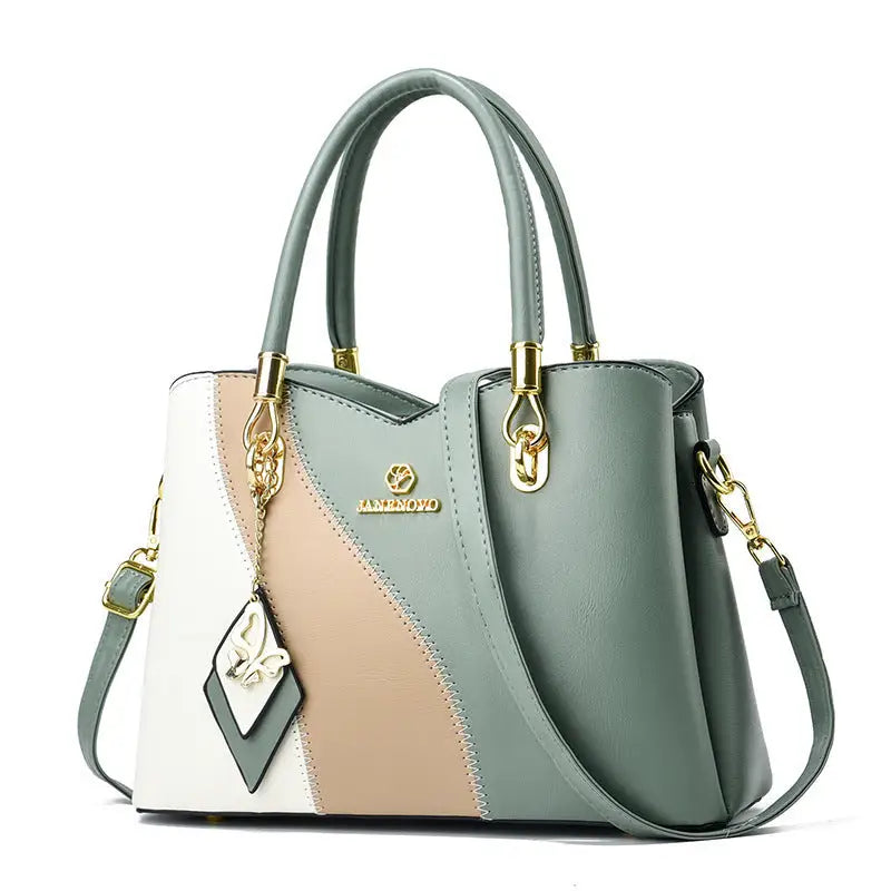 ChromaCarry Luxe: Soft Leather Tote - Green