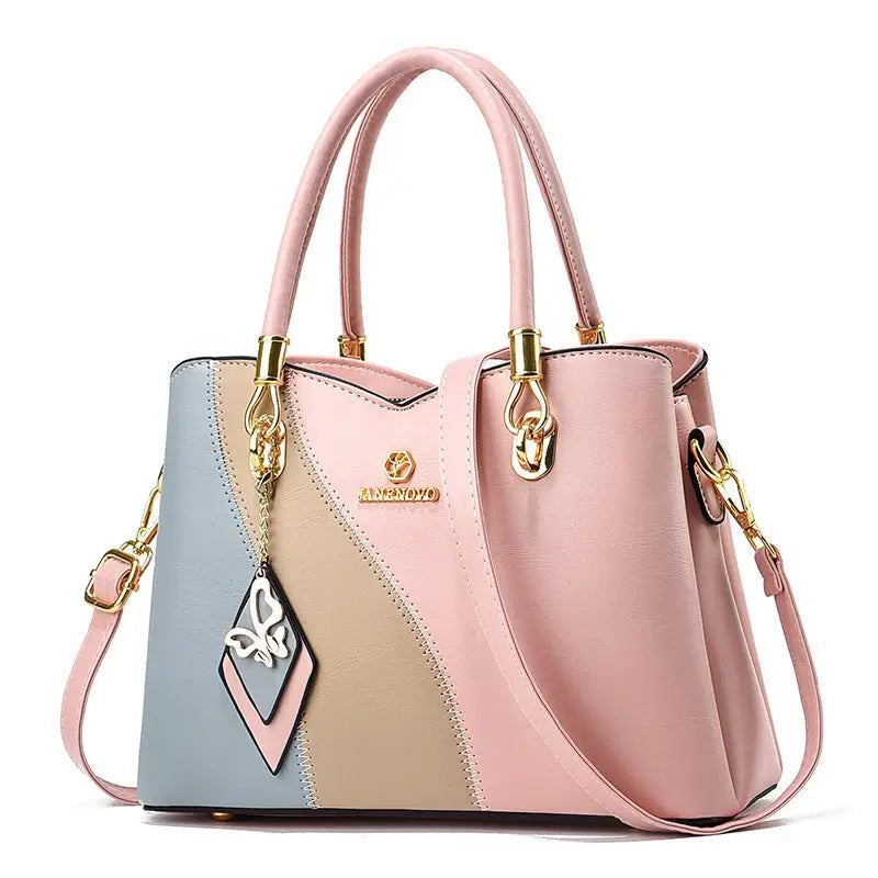 ChromaCarry Luxe: Soft Leather Tote - Pink