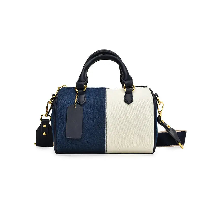 CityStride Commuter Bag - Stylish & Functional - Blue With White