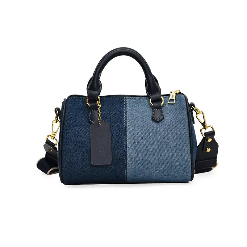 CityStride Commuter Bag - Stylish & Functional - Dark Blue With Light Blue