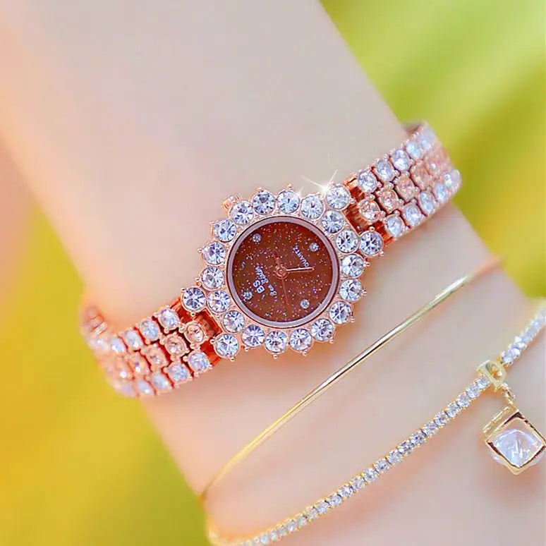 ColorBlend Luxe Watch Set with Three Interchangeable Straps - Rose Brown