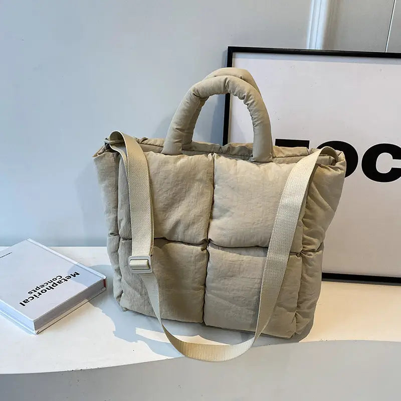 Colorful Soft Suitcase with Outer Bag and Sandwich Pocket - Beige