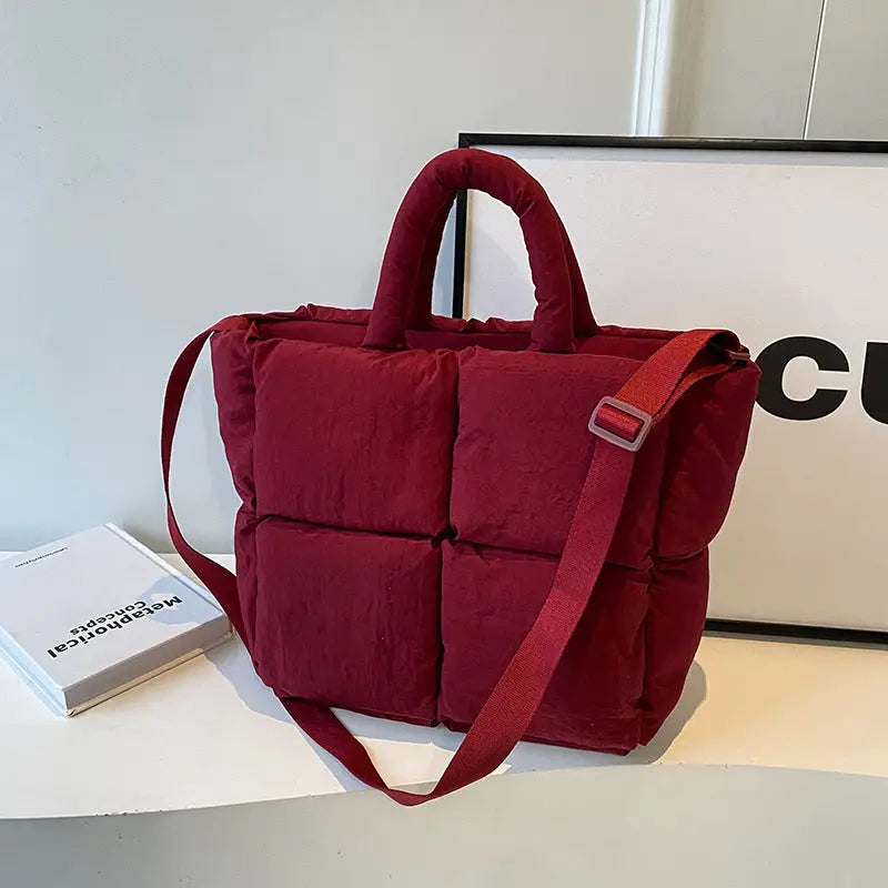Colorful Soft Suitcase with Outer Bag and Sandwich Pocket - Wine Red
