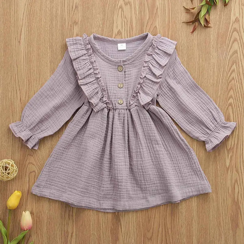 Cotton Blossom Dress - Purple / 80cm