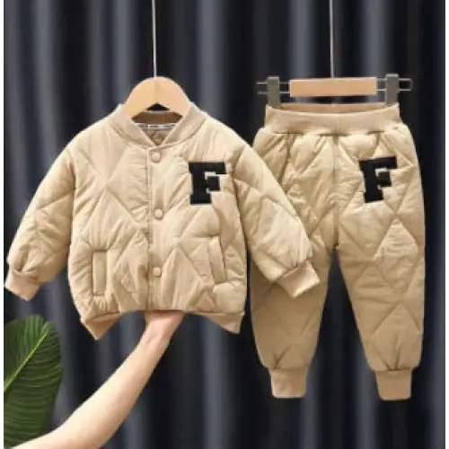 Cotton Warm Set for Boys - Khaki / 80