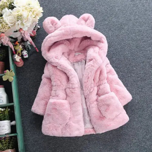 Cozy Chic Faux Fur Jacket - Pink / 75cm