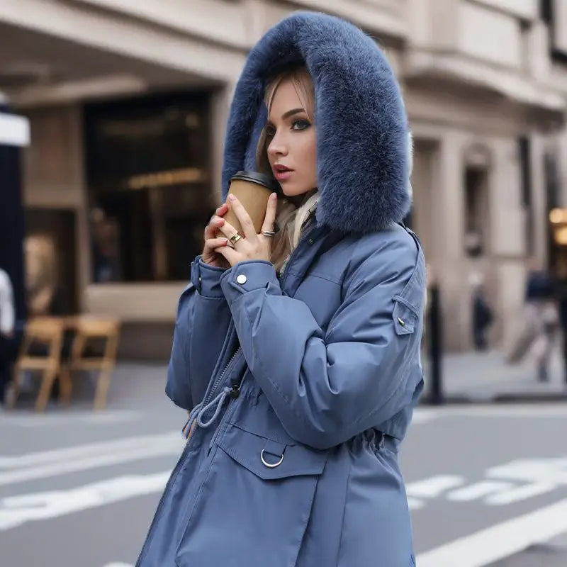 Cozy Chic Parka - Blue / M