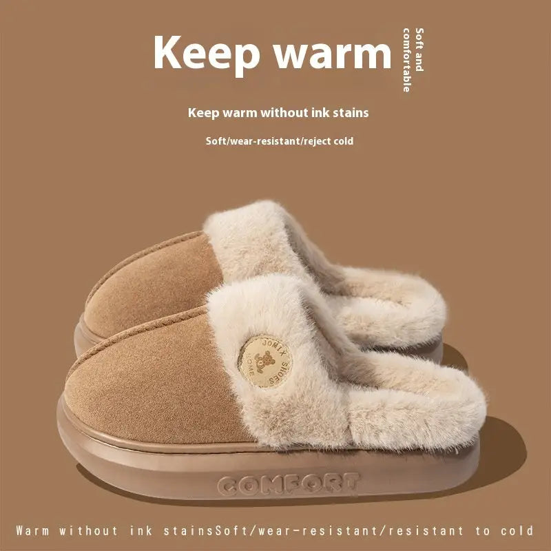 Cozy Fleece Slippers - Brown / 36to37 - 4