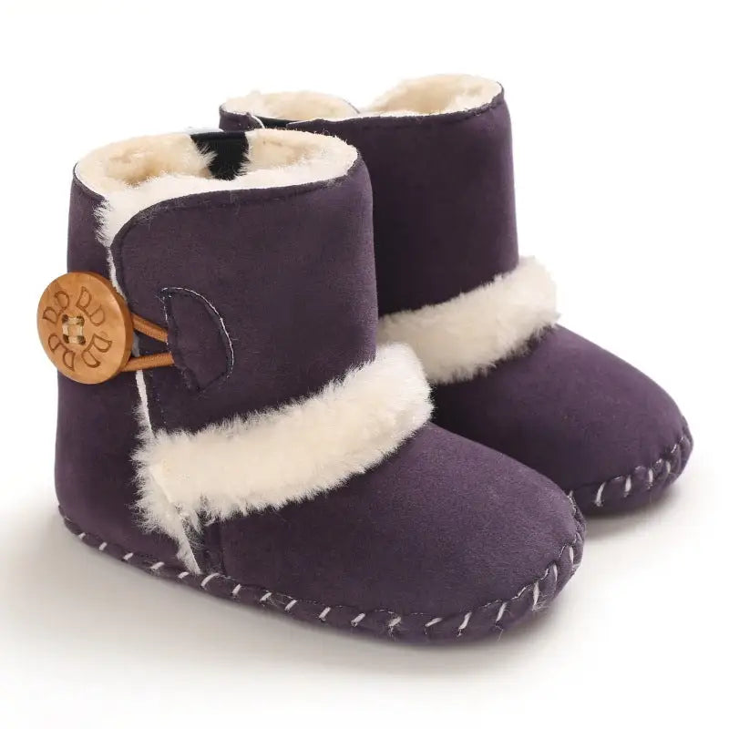 Cozy Grip Cotton Baby Shoes - Blue / 13cm