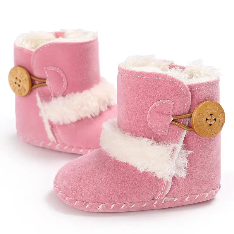 Cozy Grip Cotton Baby Shoes - Pink / 13cm