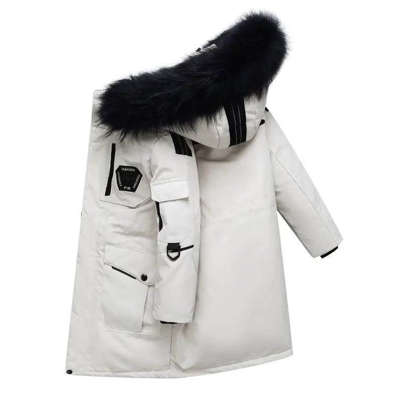 CozyBoys FurTrim Mid-Length Down Jacket