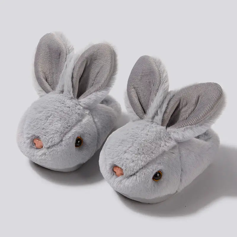 CozyBunny Kids’ Cotton Slippers - Grey / 15