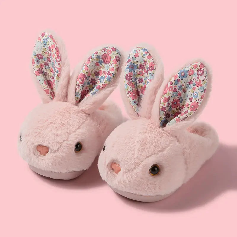 CozyBunny Kids’ Cotton Slippers - Pink / 15