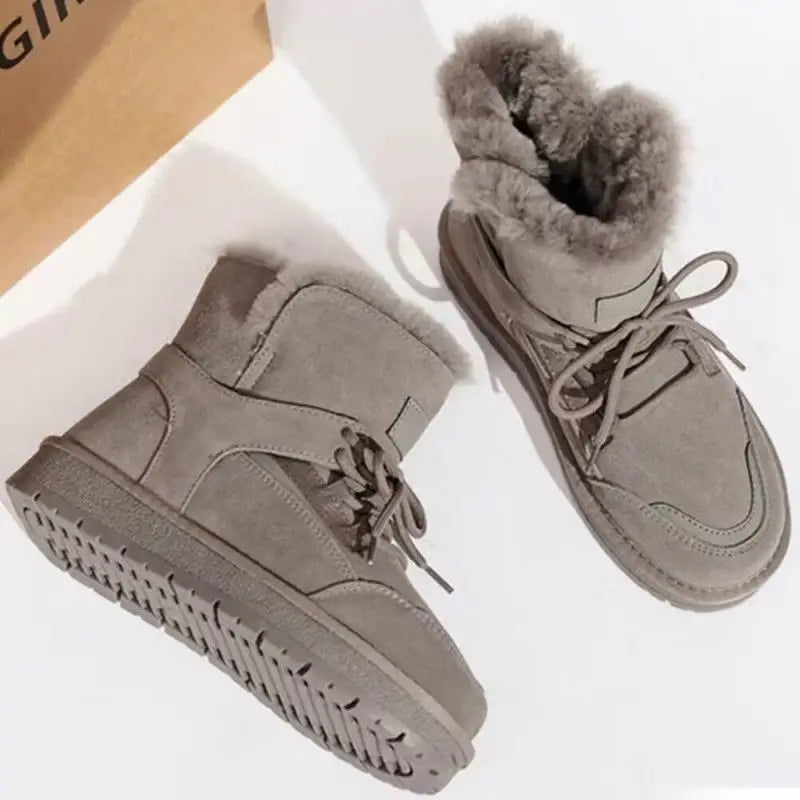 CozyCloud Genuine Fur Booties for Women