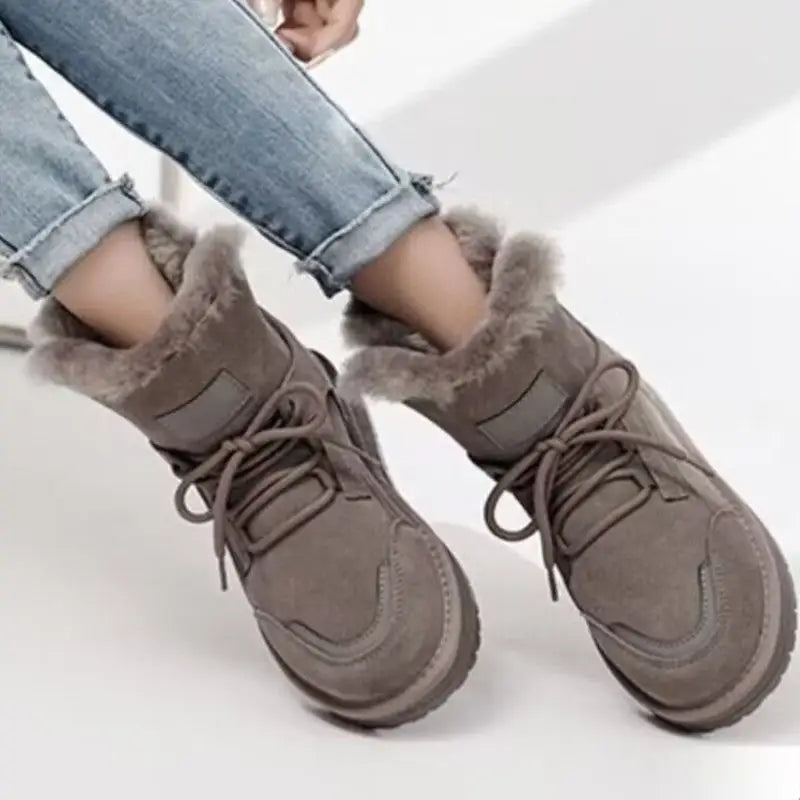 CozyCloud Genuine Fur Booties for Women