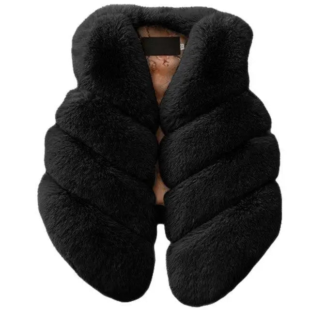 CozyCuddle: Baby Girl Winter Vest Coats - Black / 110cm