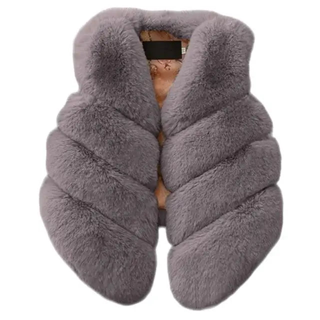 CozyCuddle: Baby Girl Winter Vest Coats - Dark grey / 120cm